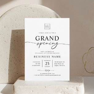 Custom Business Grand Opening Minimalistisches Par Einladung