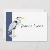 Custom Business Great Blue Hering Bird Business Dankeskarte (Vorderseite)