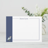 Custom Business Great Blue Hering Bird Business Dankeskarte (Stehend Vorderseite)