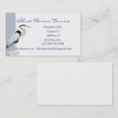 Custom Business Great Blue Heron Bird Business Car Visitenkarte (Vorne/Hinten)