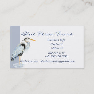 Custom Business Great Blue Heron Bird Business Car Visitenkarte