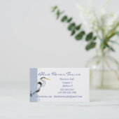 Custom Business Great Blue Heron Bird QR Code Visitenkarte (Stehend Vorderseite)