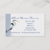 Custom Business Great Blue Heron Bird QR Code Visitenkarte (Vorderseite)