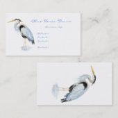 Custom Business Great Blue Heron Bird Visitenkarte (Vorne/Hinten)
