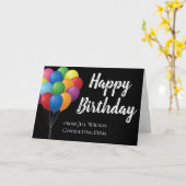 Custom Business Happy Birthday Balloons Corporate Karte (Gelbe Blume)