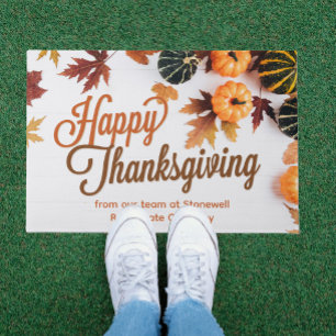 Custom Business Happy Thanksgiving Pumpkin Patch Fußmatte