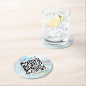 Custom Business Holographic QR Code Marketing Runder Pappuntersetzer (Vor Ort)