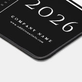 Custom Business Logo 2026 Black Calendar Desk Mat Schreibtischunterlage (Ecke)