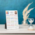 Custom Business Logo 2026 Calendar Marketing Fotoplatte<br><div class="desc">This colorful business calendar plaque is custom made with your professional company name and office contact details. This trendy vertical calendar print features your logo on one side and personalized professional photo on the other. Contemporary marketing item for a corporation in 2026.</div>