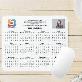 Custom Business Logo 2026 Company Calendar Mousepad