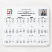 Custom Business Logo 2026 Company Calendar Mousepad (Vorne)