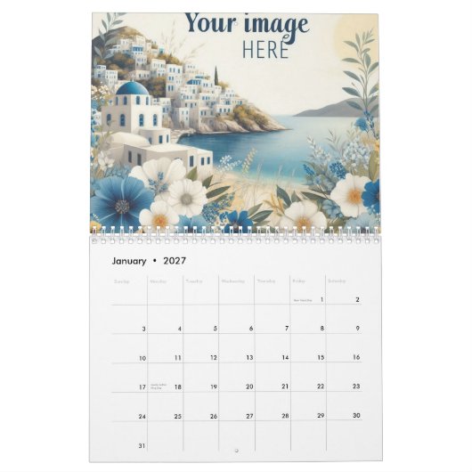 Custom Business Logo 2026 Wall Calendar - Modern d Kalender (Jan 2027)