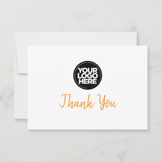 Custom Business Logo And Message Thank You Card Einladung (Vorderseite)