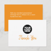 Custom Business Logo And Message Thank You Card Einladung (Vorne/Hinten)