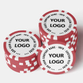 Custom Business Logo and Text Branded Poker Chips (Stapel)