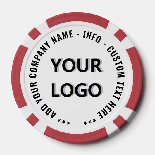 Custom Business Logo and Text Branded Poker Chips (Rückseite)