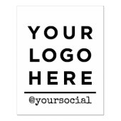 Custom Business Logo and text large Gummistempel (Prägung)