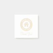 Custom Business Logo And Text Post-it Klebezettel (Vorderseite)