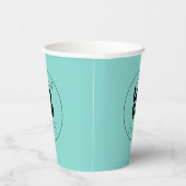 Custom Business Logo Aqua Blue Paper Party Cup Pappbecher (Rechts)