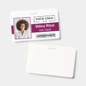 Custom Business Logo Barcode QR Code Employee Ausweis (Front & Back)