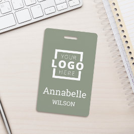 Custom Business Logo Basic Employee Name Sage Ausweis