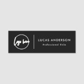 Custom Business Logo Basic Employee Staff Name  Na Namensschild (Vorderseite)