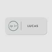 Custom Business Logo Basic Employee Staff Name Na Namensschild (Vorderseite)