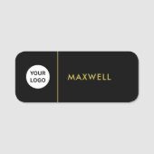 Custom Business Logo | Basic Employee Staff Namensschild (Vorderseite)