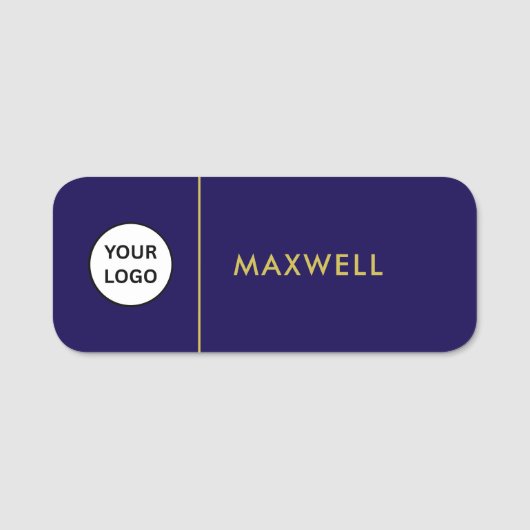 Custom Business Logo | Basic Employee Staff  Namensschild (Vorderseite)