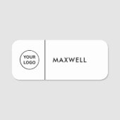 Custom Business Logo | Basic Employee Staff Namensschild (Vorderseite)