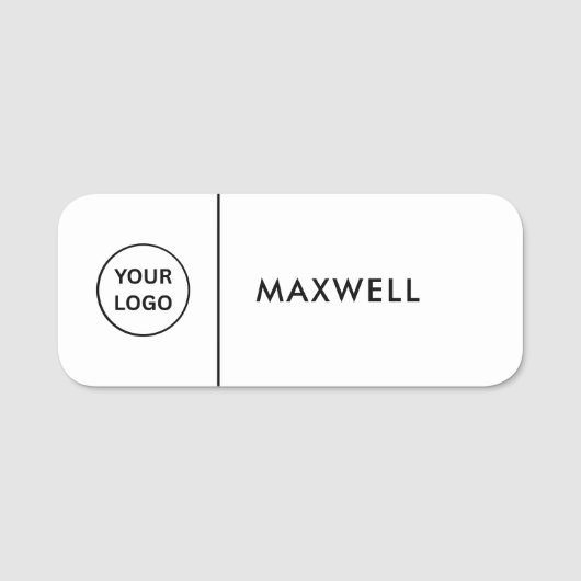 Custom Business Logo | Basic Employee Staff  Namensschild (Vorderseite)