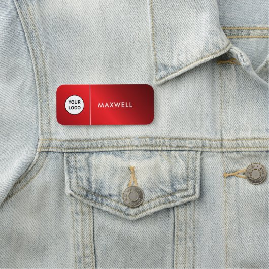 Custom Business Logo | Basic Employee Staff  Namensschild (Beispiel)