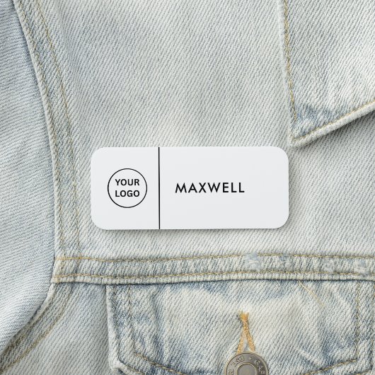 Custom Business Logo | Basic Employee Staff  Namensschild