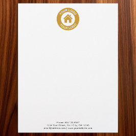 Custom Business Logo Black and White Personalized Briefbogen