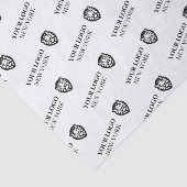 Custom Business Logo Black White Branded Packaging Seidenpapier (Ausschnitt)