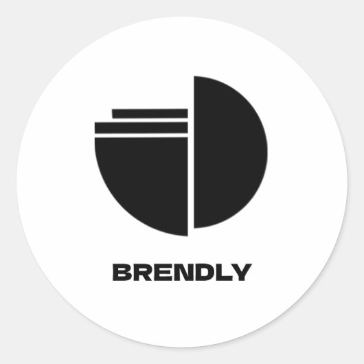 Custom Business Logo Brand  Runder Aufkleber (Vorderseite)