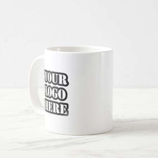 Custom Business Logo Branded Coffee Mug Kaffeetasse (Vorderseite Links)