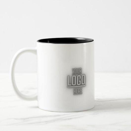 Custom Business Logo Branded Coffee Mug Zweifarbige Tasse (Links)