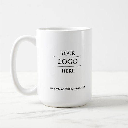 Custom Business Logo Branded  Kaffeetasse (Links)