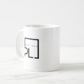 Custom Business Logo Branded Kaffeetasse (Vorderseite Links)