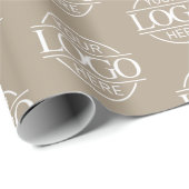 Custom Business Logo Branded Promotional Taupe Geschenkpapier (Rolleneckpunkt)