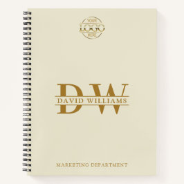 Custom Business Logo & Branding Monogram Initials Notizblock
