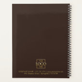 Custom Business Logo & Branding Monogram Initials Planer (Rückseite)