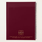 Custom Business Logo & Branding Monogram Initials Planer (Rückseite)