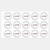 Custom Business Logo Bulk (30) Waterproof Stickers Etiketten (Blatt)