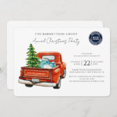 Custom Business Logo Christmas Holiday Party Einladung (Vorne/Hinten)