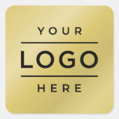 Custom Business Logo Company Branded Quadratischer Aufkleber (Vorderseite)