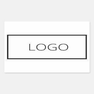 Custom Business Logo Company Branded Rechteckiger Aufkleber