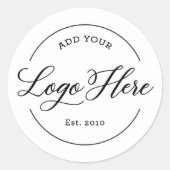 Custom Business Logo Company Branded Runder Aufkleber (Vorderseite)