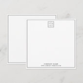 Custom Business Logo Company Name Square Mitteilungskarte (Vorne/Hinten)